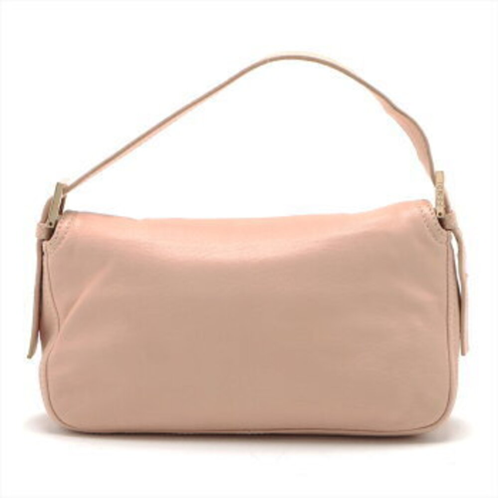 Fendi top tote Mamma leather Bucket hardware handle handbag FF pink